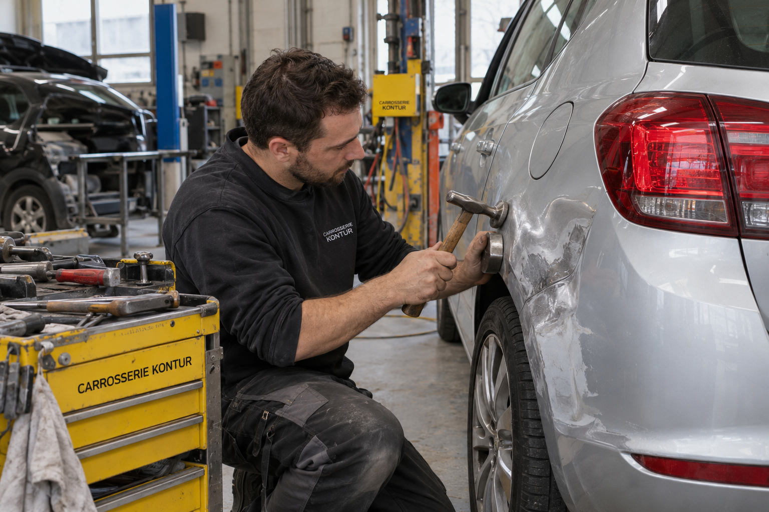 Carrosserie-Arbeiten im Betrieb