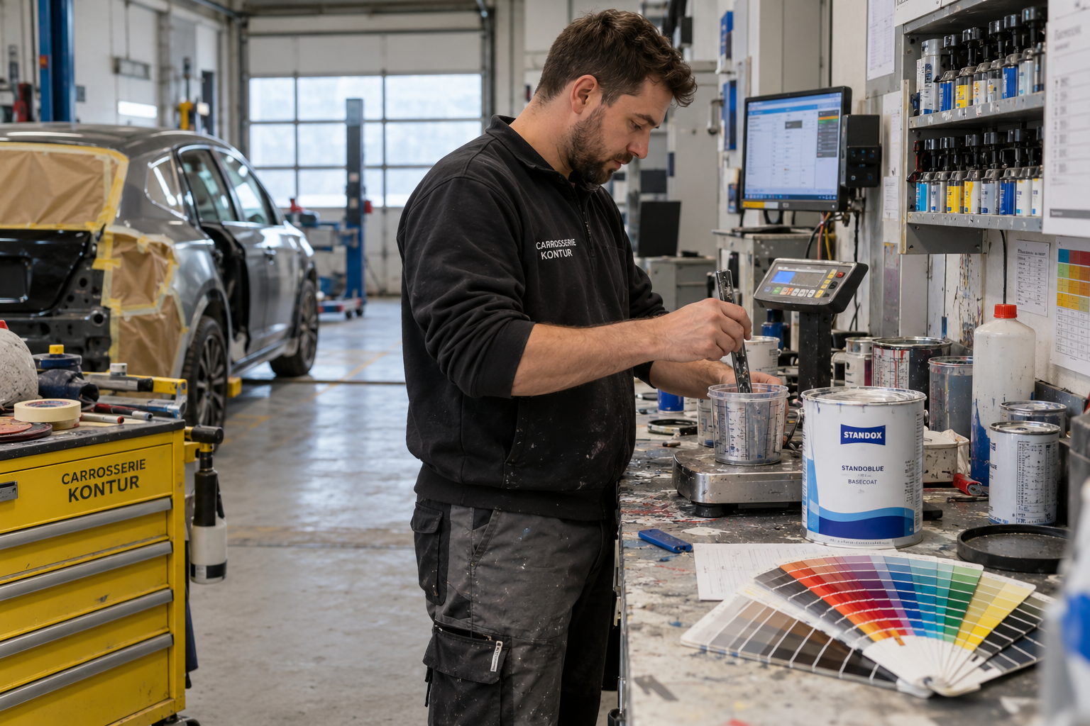 Farbe und Material abstimmen