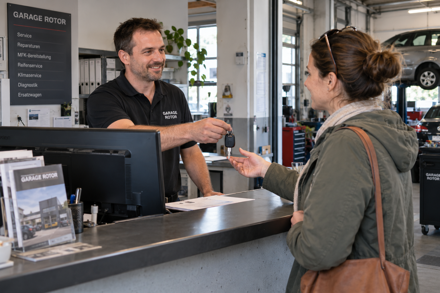 Serviceannahme bei Garage Rotor