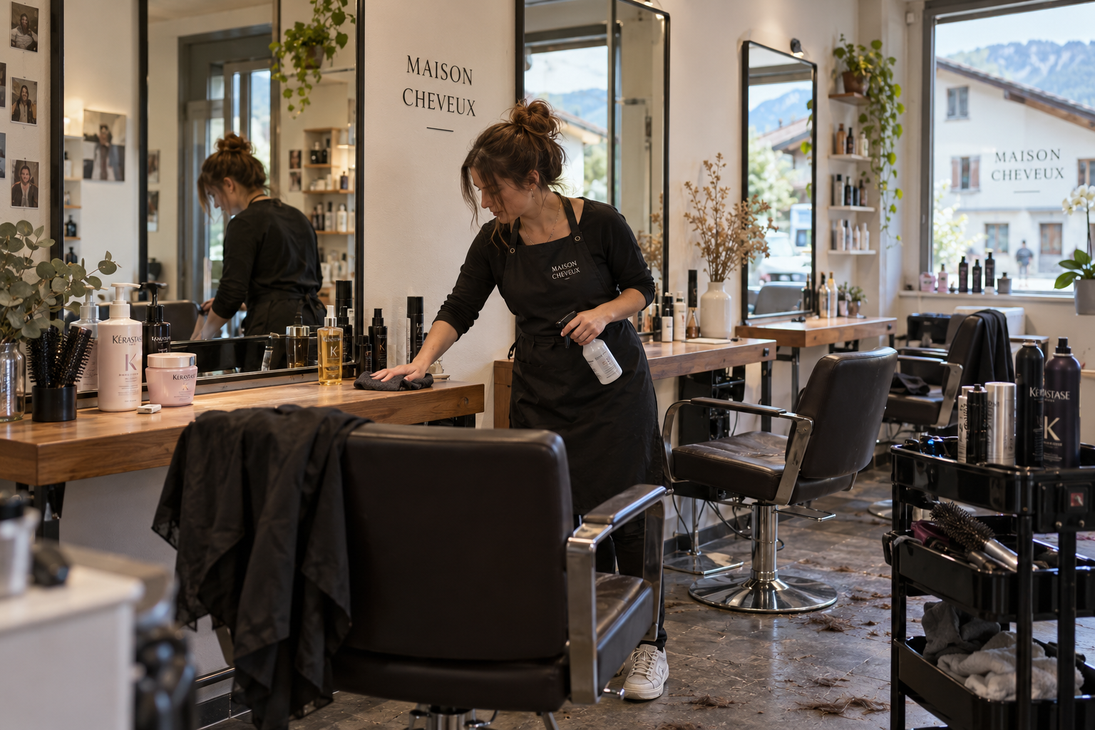 Stylingplätze und Alltag bei Maison Cheveux